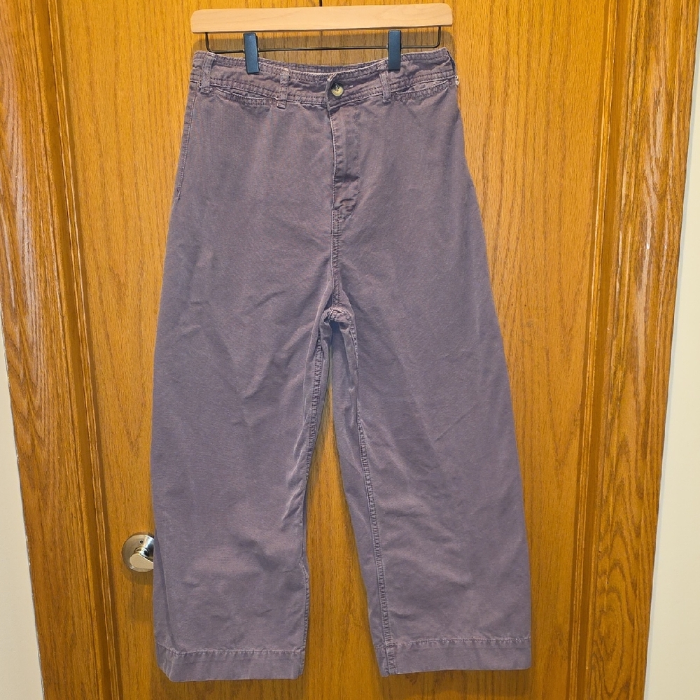 Free People Wide-Leg Cotton Chinos in Dusty Lavender - Picture 1 of 3
